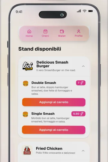 Skeep event menu in the native app