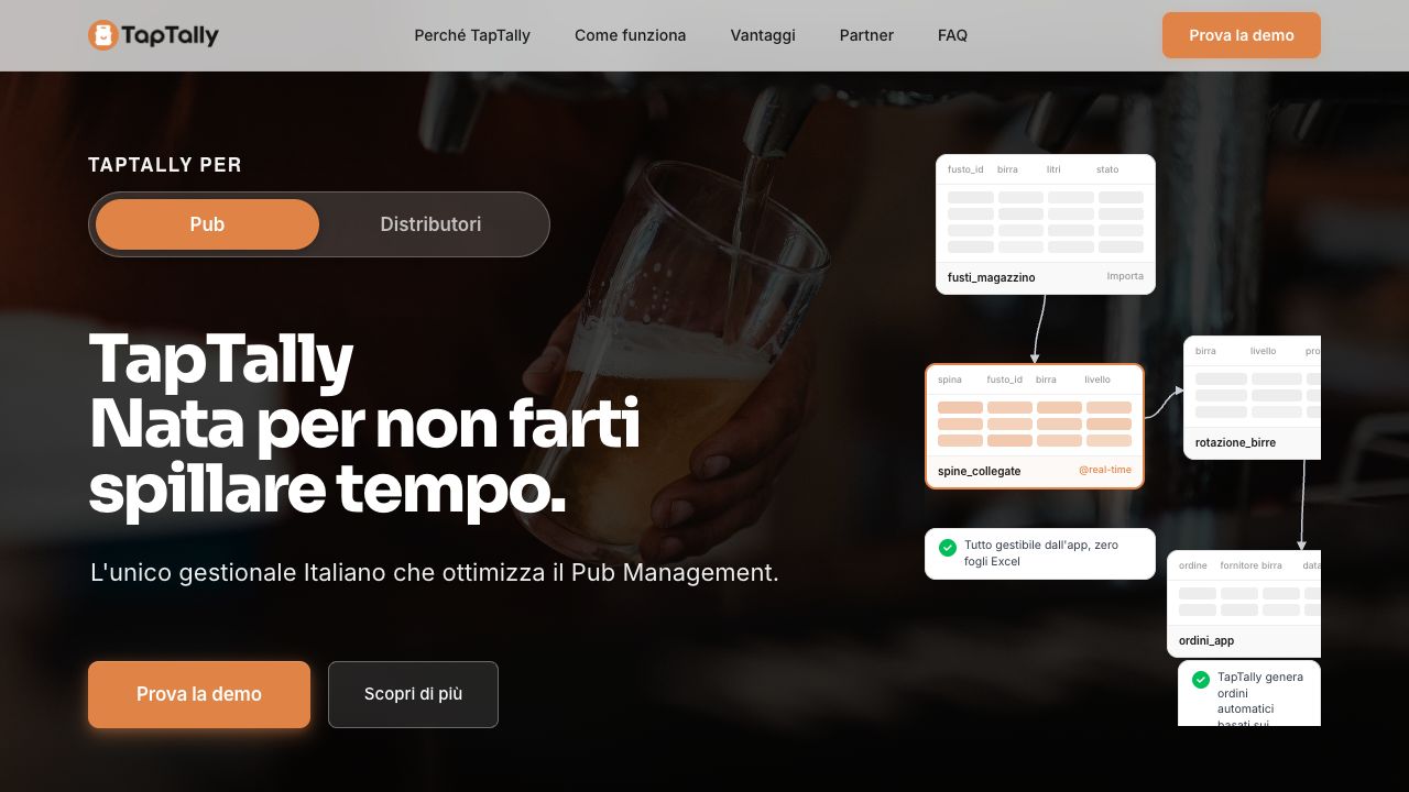 TapTally's official pub and keg management landing page